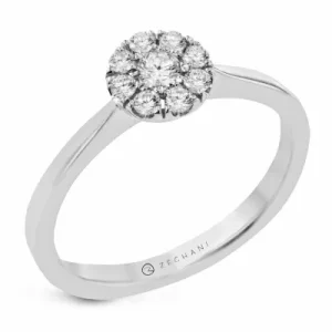 Zeghani NGR131 Engagement Ring in 14k Gold with Diamonds
