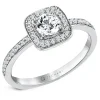 Zeghani NGR124 Engagement Ring in 14k Gold with Diamonds