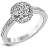 Zeghani NGR103 Engagement Ring in 14k Gold with Diamonds