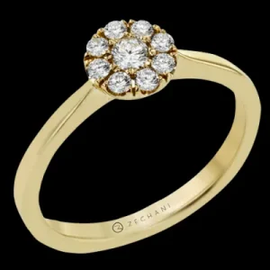 Zeghani NGR131-Y Engagement Ring in 14k Gold with Diamonds