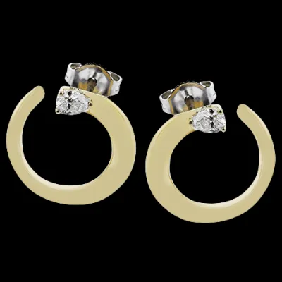 ze_earring_in_k_gold_2.webp Zeghani ZE855 Earring in 14k Gold
