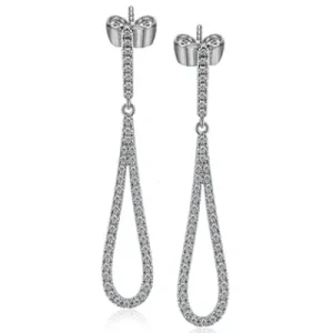 Zeghani ZE716 Earring in 14k Gold with Diamonds