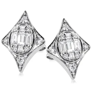 Zeghani ZE721 Earring in 14k Gold with Diamonds
