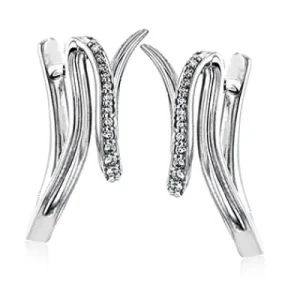 Zeghani ZE723 Earring in 14k Gold with Diamonds