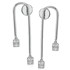 Zeghani ZE834 Earring in 14k Gold with Diamonds