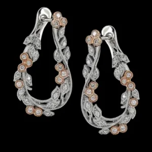 Zeghani ZE262 Earring in 14k Gold with Diamonds