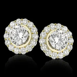 Zeghani ZE843 Earring in 14k Gold with Diamonds