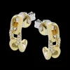Zeghani ZE860 Earring in 14k Gold with Diamonds