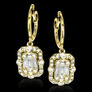 Zeghani ZE585 Earring in 14k Gold with Diamonds