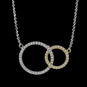 Zeghani ZP891 Pendant in 14k Gold with Diamonds