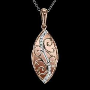 Zeghani ZP1150 Pendant in 14k Gold with Diamonds