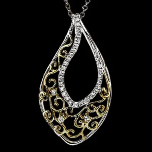 Zeghani ZP1151 Pendant in 14k Gold with Diamonds