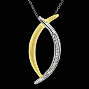 Zeghani ZP1162 Pendant in 14k Gold with Diamonds