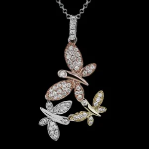 Zeghani ZP1207 Pendant in 14k Gold with Diamonds