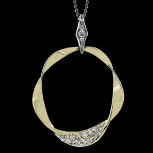 Zeghani ZP1208 Pendant in 14k Gold with Diamonds