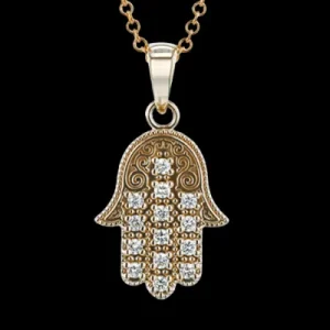 Zeghani ZP1055 Pendant in 14k Gold with Diamonds