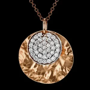 Zeghani ZP1124 Pendant in 14k Gold with Diamonds