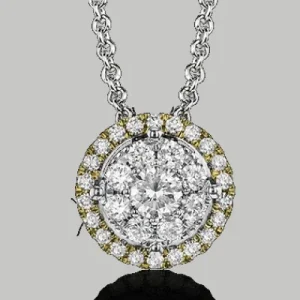 Zeghani ZP828 Pendant in 14k Gold with Diamonds