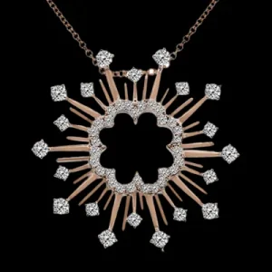 Zeghani ZP1304 Pendant in 14k Gold with Diamonds
