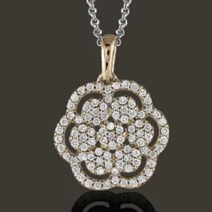 Zeghani ZP434 Pendant in 14k Gold with Diamonds
