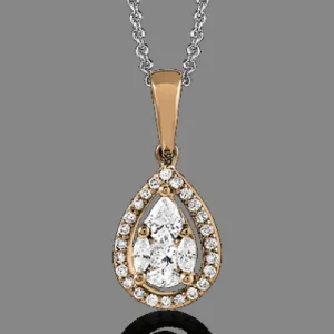 Zeghani ZP678 Pendant in 14k Gold with Diamonds