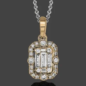 Zeghani ZP739 Pendant in 14k Gold with Diamonds