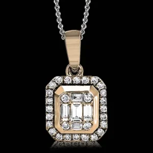Zeghani ZP745 Pendant in 14k Gold with Diamonds