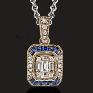 Zeghani ZP781 Pendant in 14k Gold with Diamonds