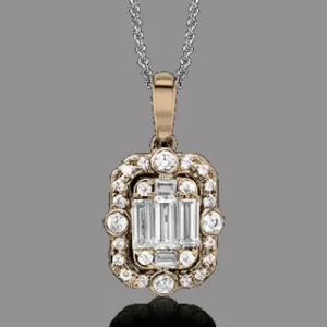 Zeghani ZP789 Pendant in 14k Gold with Diamonds
