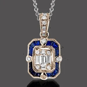 Zeghani ZP857 Pendant in 14k Gold with Diamonds