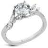 Zeghani ZR2225 Engagement Ring in 14k Gold with Diamonds