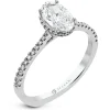 Zeghani ZR2313 Engagement Ring in 14k Gold with Diamonds