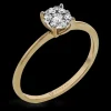 Zeghani ZR1587 Engagement Ring in 14k Gold with Diamonds