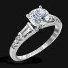 Zeghani ZR1032 Engagement Ring in 14k Gold with Diamonds