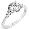 Zeghani ZR2226 Engagement Ring in 14k Gold with Diamonds