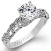 Zeghani ZR917 Engagement Ring in 14k Gold with Diamonds