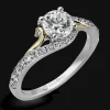 Zeghani ZR874 Engagement Ring in 14k Gold with Diamonds