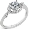 Zeghani ZR2186 Engagement Ring in 14k Gold with Diamonds