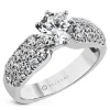 Zeghani ZR2105 Engagement Ring in 14k Gold with Diamonds