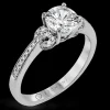 Zeghani ZR1642 Engagement Ring in 14k Gold with Diamonds