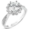 Zeghani ZR2337 Engagement Ring in 14k Gold with Diamonds