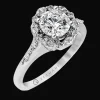 Zeghani ZR908 Engagement Ring in 14k Gold with Diamonds