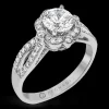 Zeghani ZR1448 Engagement Ring in 14k Gold with Diamonds