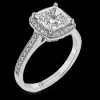 Zeghani ZR1782 Engagement Ring in 14k Gold with Diamonds
