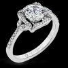 Zeghani ZR1685 Engagement Ring in 14k Gold with Diamonds