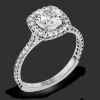 Zeghani ZR1562 Engagement Ring in 14k Gold with Diamonds