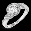 Zeghani ZR1508 Engagement Ring in 14k Gold with Diamonds