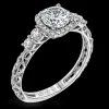 Zeghani ZR1500 Engagement Ring in 14k Gold with Diamonds