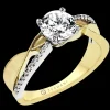Zeghani ZR2310 Engagement Ring in 14k Gold with Diamonds