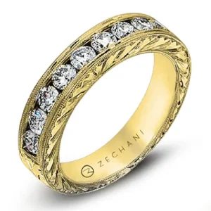Zeghani ZR279 Engagement Ring in 14k Gold with Diamonds